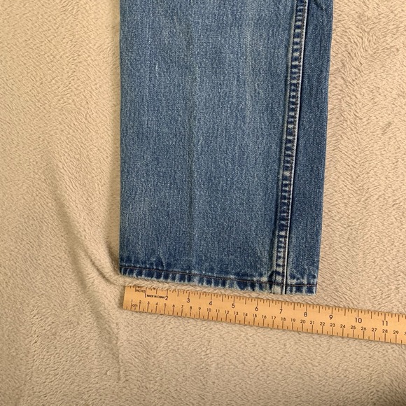 Vintage Wrangler 13MWZ Jeans Mens 38x32(34x31) Medium Wash Straight Made USA 80s - Picture 10 of 15